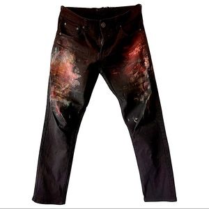 Artist Oil Painted Jeans - Black